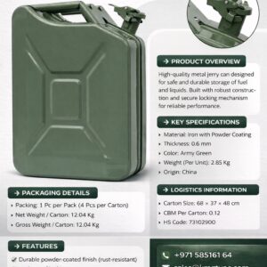 American Style Jerry Can - 20 Liters